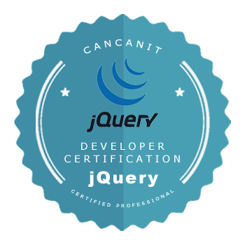 Developer certification badge - jQuery developer - by Cancan IT